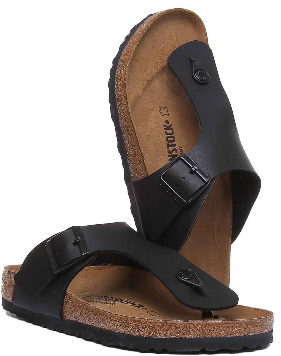Birkenstock Ramses Men’s Black Birko-Flor Toe-Post Sandals