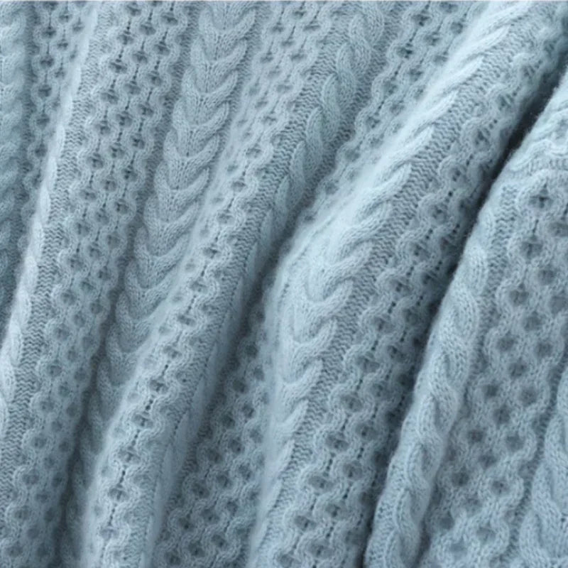 Ravah | Women’s Braided Knit Turtleneck Sweater